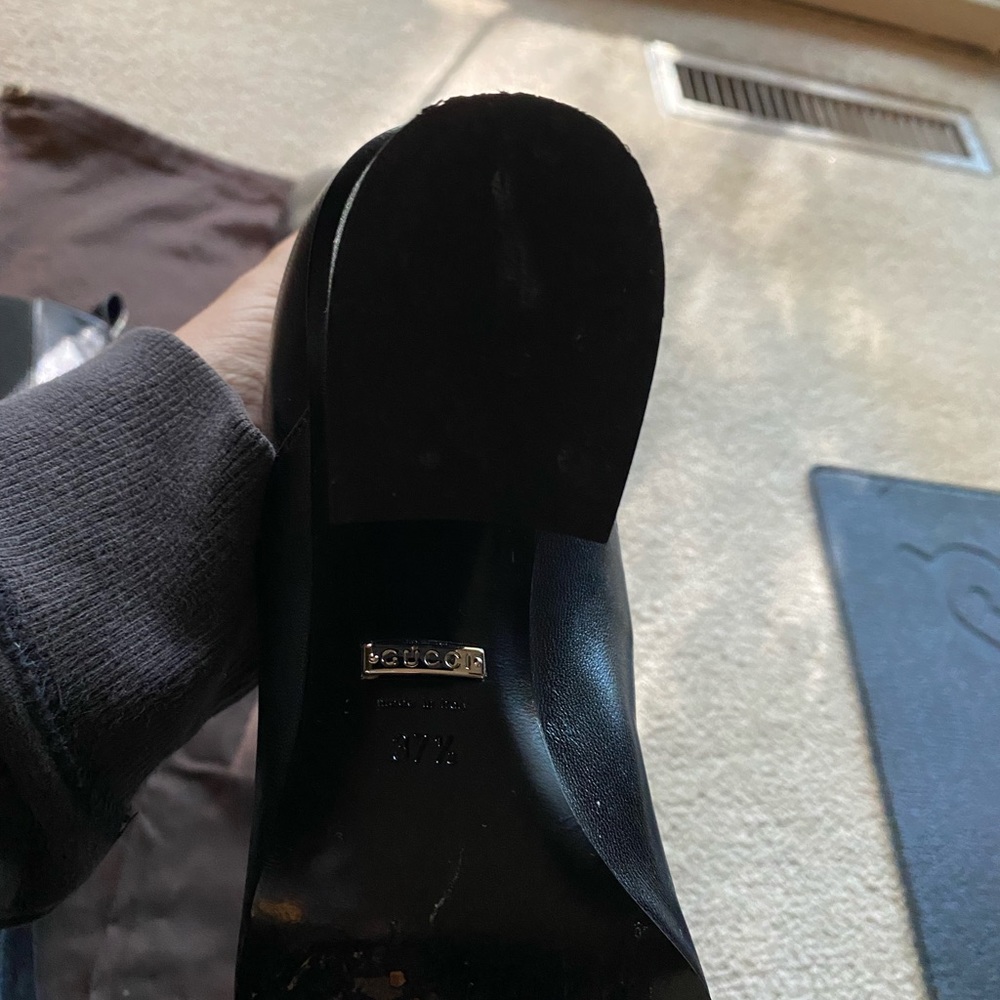 Gucci tall leather boots with mirror heel - Picture 14 of 14